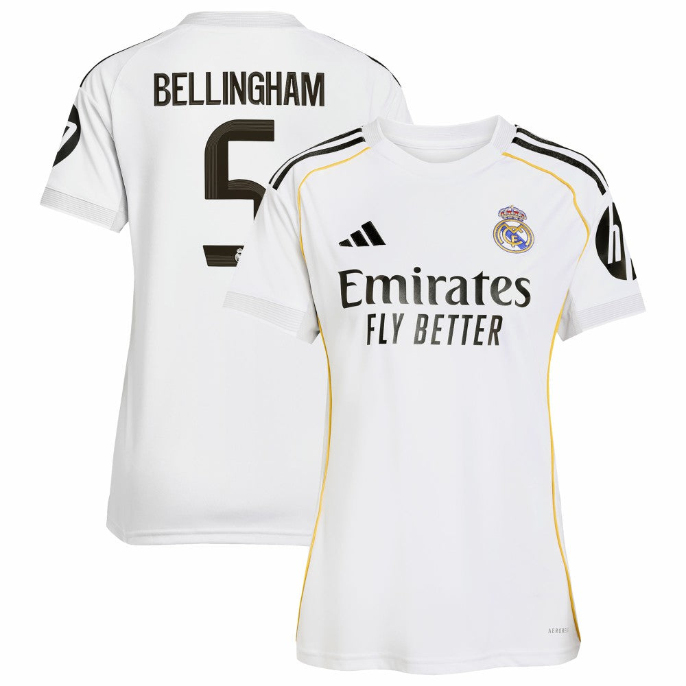 Adidas - Jude Bellingham Real Madrid Women's 2025/26 Home Replica Jersey - White