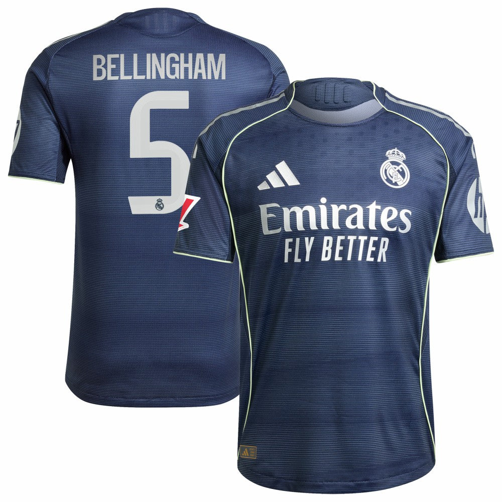 Adidas - Jude Bellingham Real Madrid 2025/26 Away Player Jersey - Blue