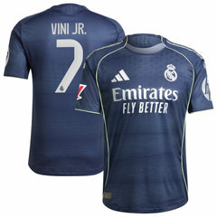 Adidas - Vini Jr. Real Madrid 2025/26 Away Player Jersey - Blue