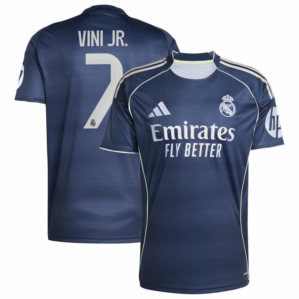 Adidas - Vini Jr. Real Madrid 2025/26 Away Replica Player Jersey - Blue