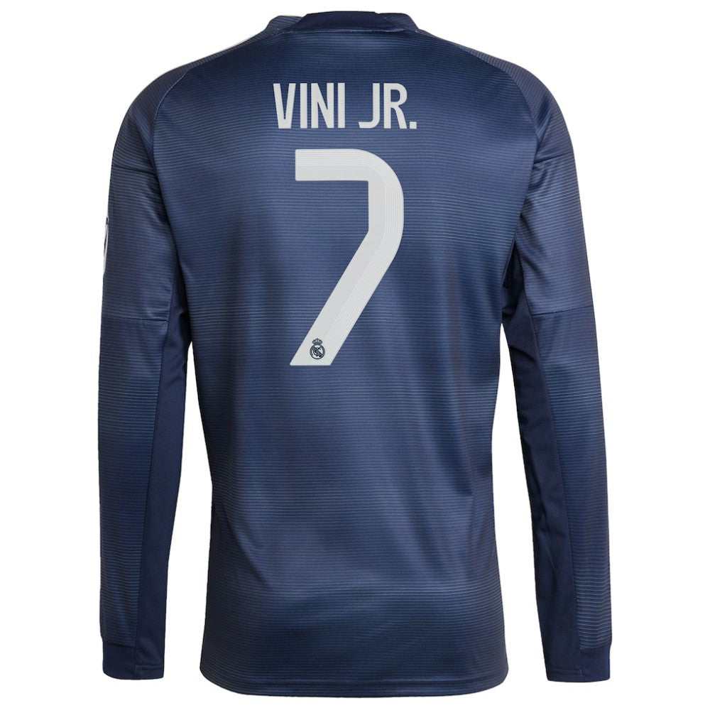 Adidas - Vini Jr. Real Madrid 2025/26 Home Long Sleeve Replica Player Jersey - Blue