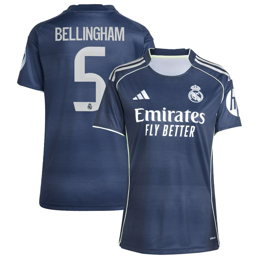 Adidas - Jude Bellingham Real Madrid Women's 2025/26 Away Replica Player Jersey - Blue