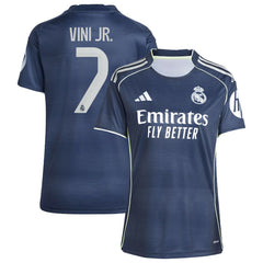 Adidas - Vini Jr. Real Madrid Women's 2025/26 Away Replica Player Jersey - Blue