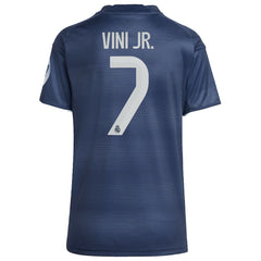 Adidas - Vini Jr. Real Madrid Women's 2025/26 Away Replica Player Jersey - Blue