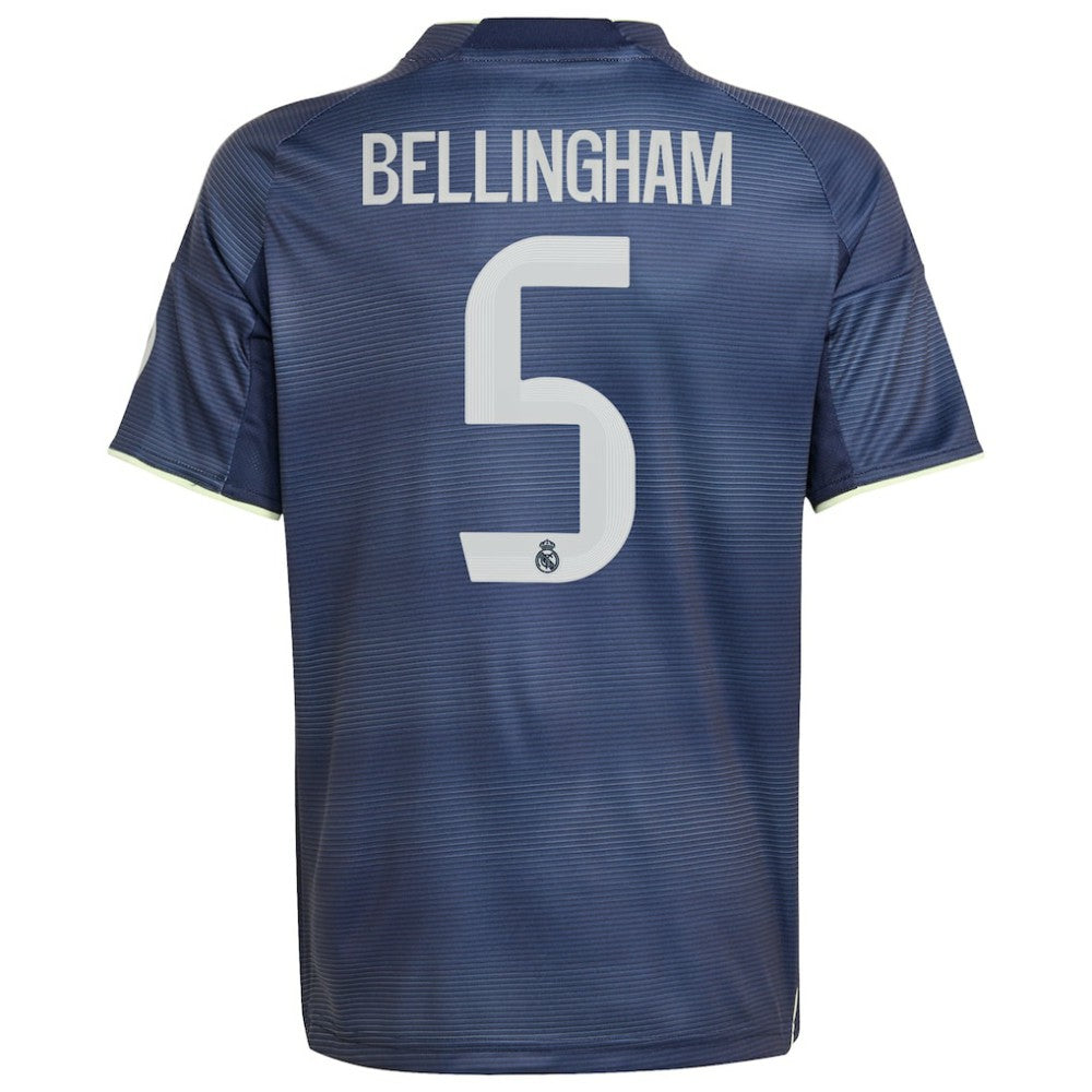 Adidas - Jude Bellingham Real Madrid Youth 2025/26 Away Replica Player Jersey - Blue