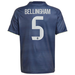 Adidas - Jude Bellingham Real Madrid Youth 2025/26 Away Replica Player Jersey - Blue