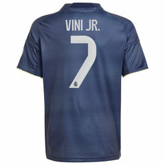 Adidas - Vini Jr. Real Madrid Youth 2025/26 Away Replica Player Jersey - Blue
