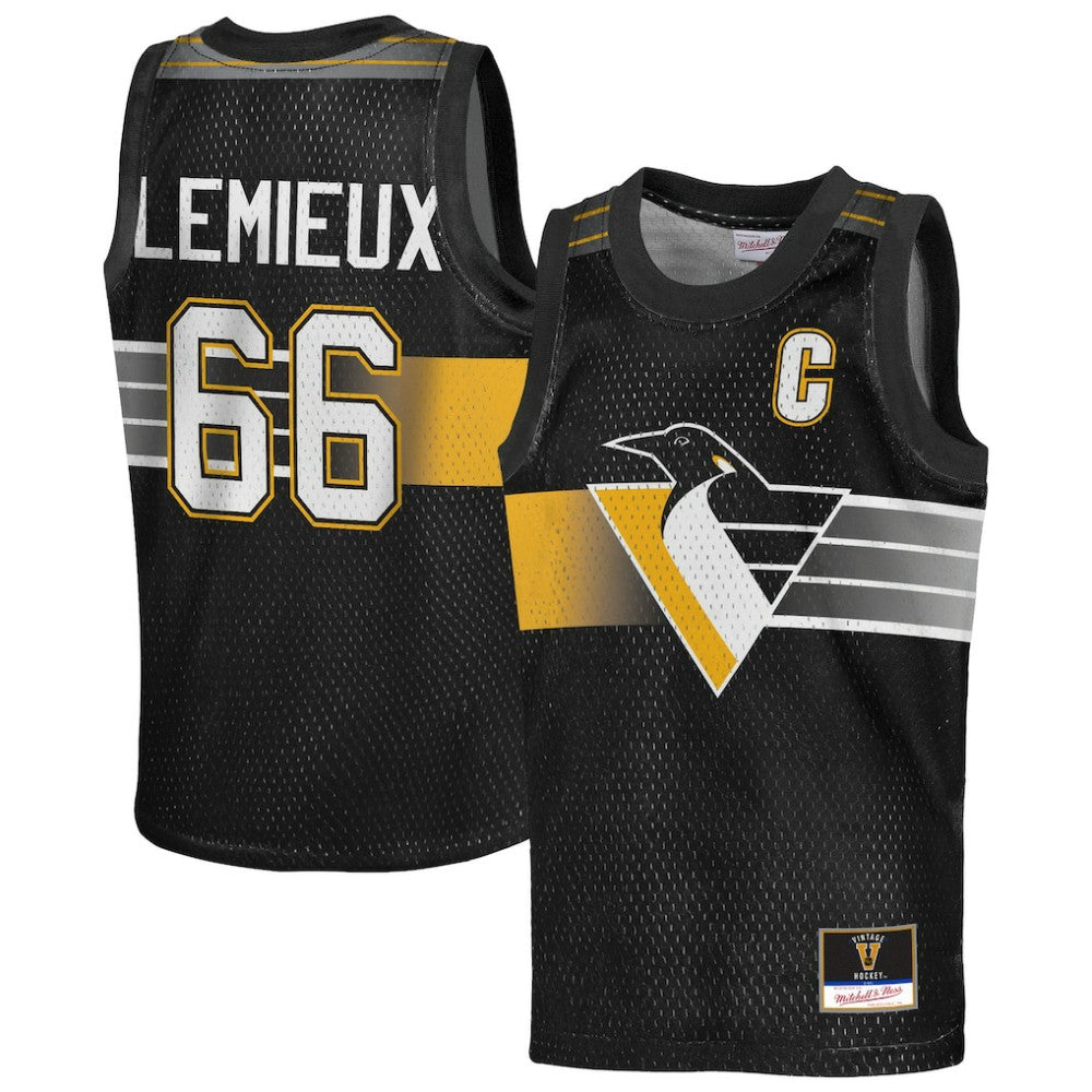 Mario Lemieux Pittsburgh Penguins Mitchell & Ness Youth Maxxed Out Fashion Basketball Jersey - Black | NHL discount