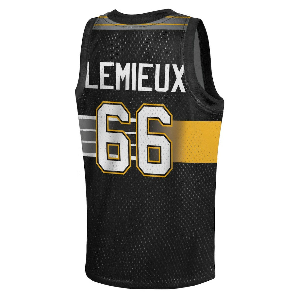 Mario Lemieux Pittsburgh Penguins Mitchell & Ness Youth Maxxed Out Fashion Basketball Jersey - Black | NHL discount