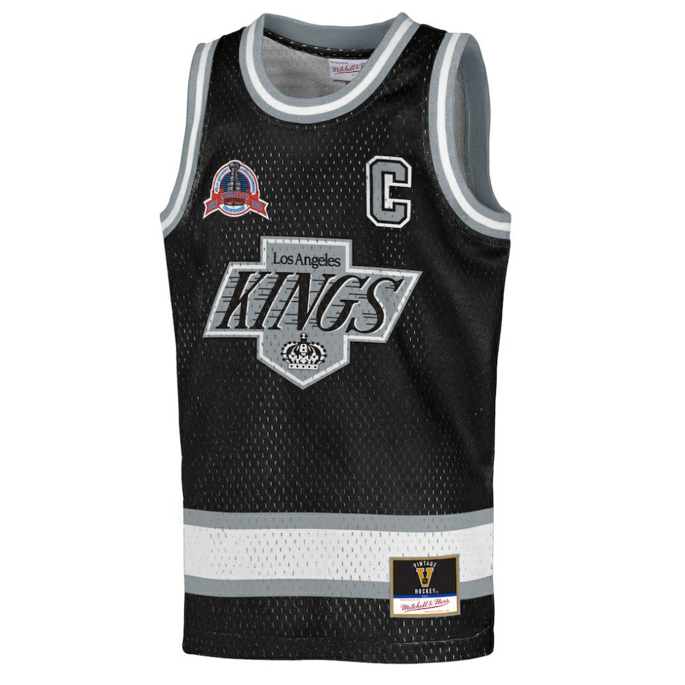 Wayne Gretzky Los Angeles Kings Mitchell & Ness Youth Maxxed Out Fashion Basketball Jersey - Black | NHL discount