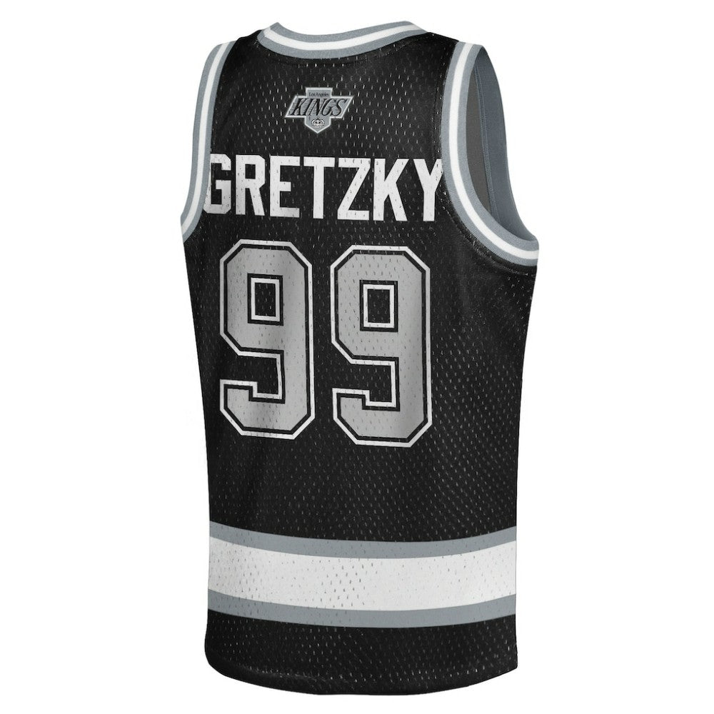 Wayne Gretzky Los Angeles Kings Mitchell & Ness Youth Maxxed Out Fashion Basketball Jersey - Black | NHL discount