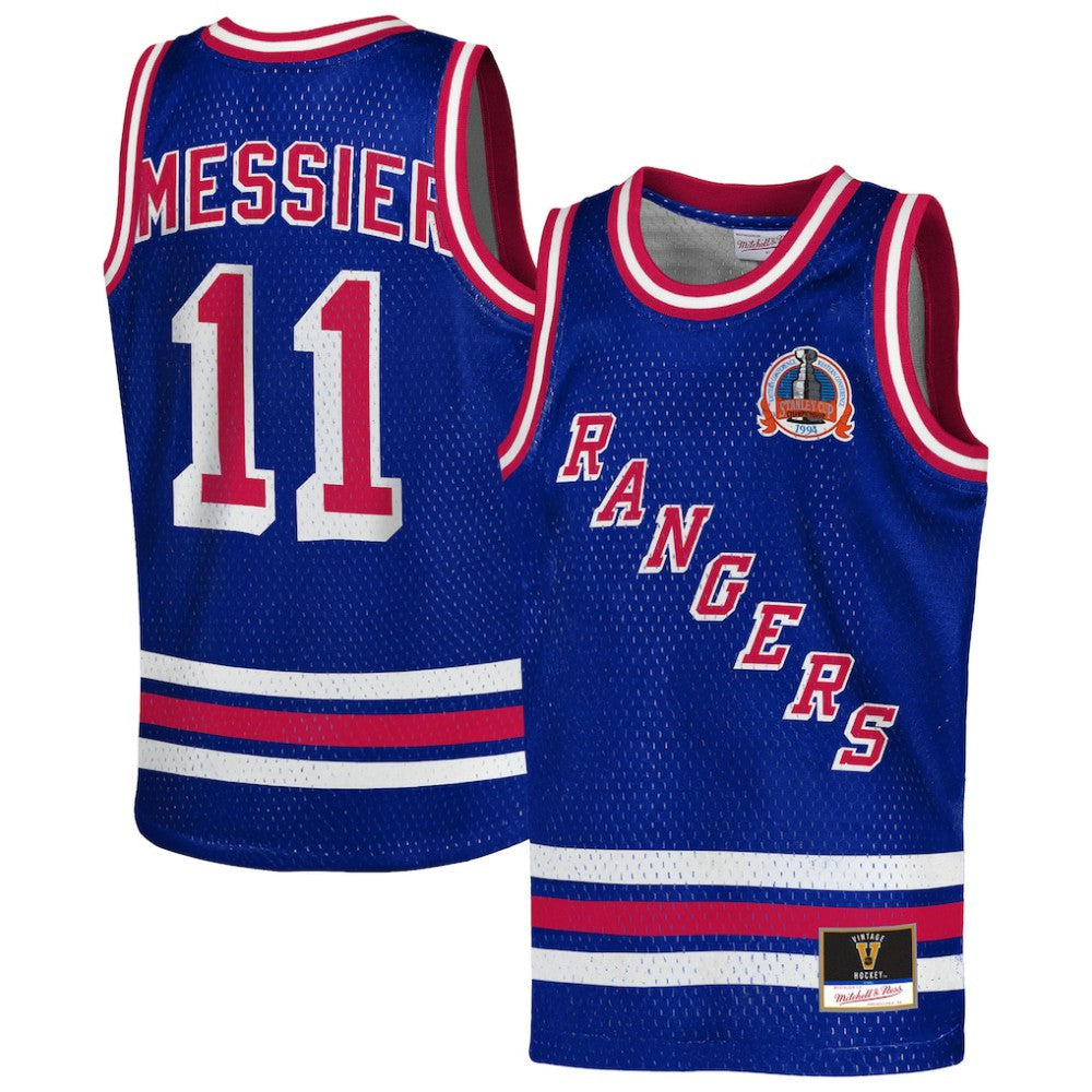 Mark Messier New York Rangers Mitchell & Ness Youth Maxxed Out Fashion Basketball Jersey - Blue | NHL discount