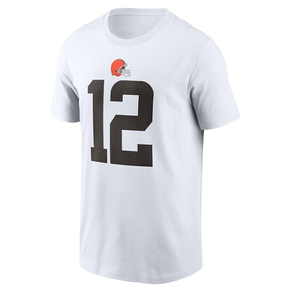 Shedeur Sanders Cleveland Browns 2025 NFL Draft Name & Number T-Shirt - White - Nike