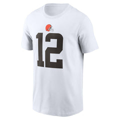 Shedeur Sanders Cleveland Browns 2025 NFL Draft Name & Number T-Shirt - White - Nike