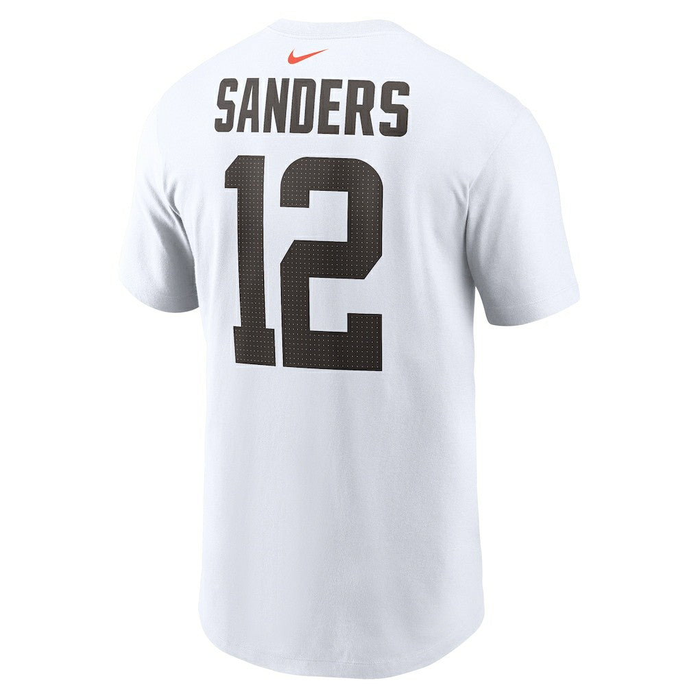 Shedeur Sanders Cleveland Browns 2025 NFL Draft Name & Number T-Shirt - White - Nike