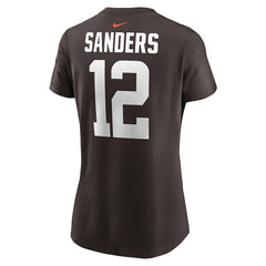 Shedeur Sanders Cleveland Browns Women's 2025 NFL Draft Name & Number T-Shirt - Brown - Nike