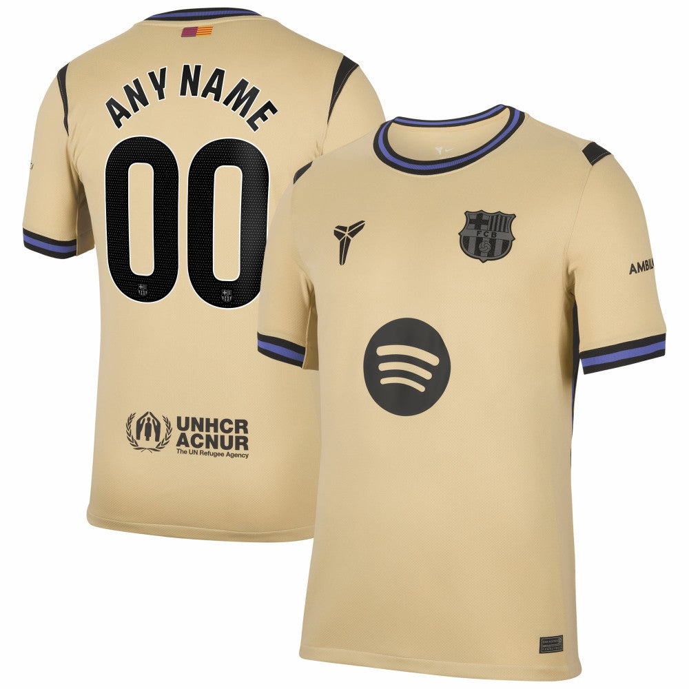 Nike - Barcelona 2025/26 Away Stadium Replica Custom Jersey - Gold