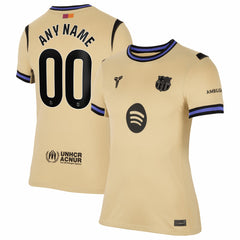 Nike - Barcelona Women's 2025/26 Away Stadium Replica Custom Jersey - Gold