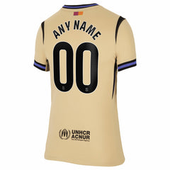 Nike - Barcelona Women's 2025/26 Away Stadium Replica Custom Jersey - Gold