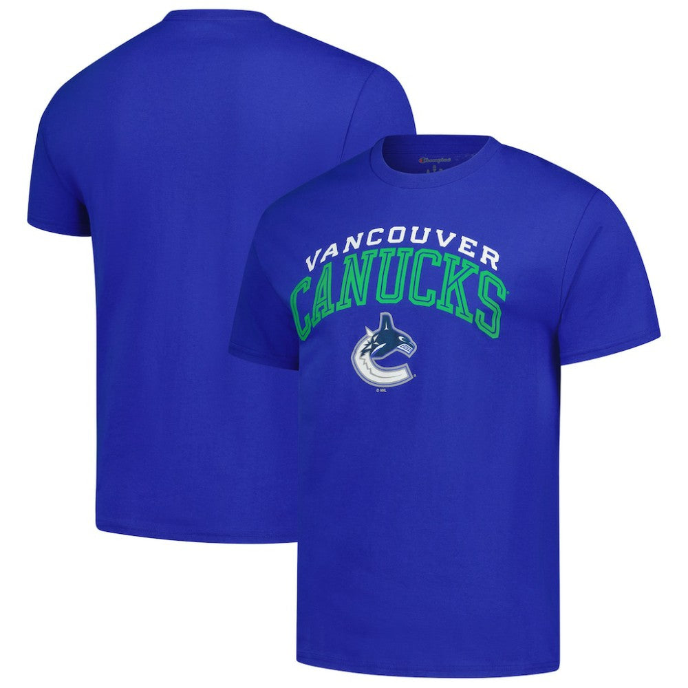Vancouver Canucks Champion Primary Logo T-Shirt - Royal | NHL Lifestyle