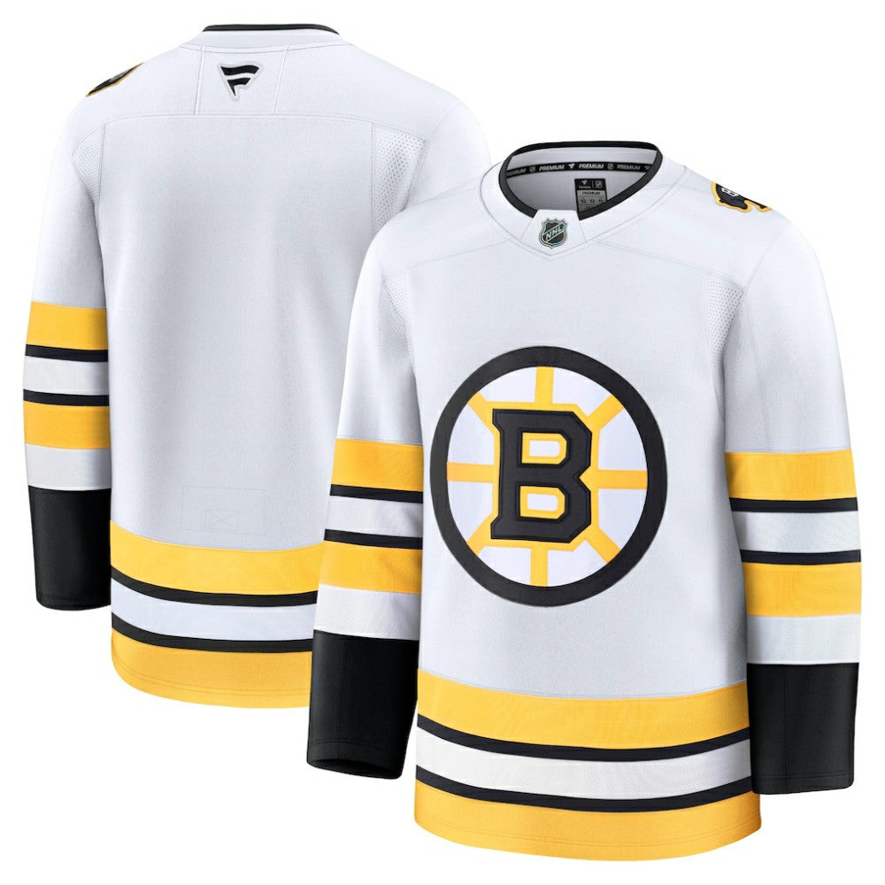 Boston Bruins Fanatics Away Premium Jersey - White | Fanatics Clearance
