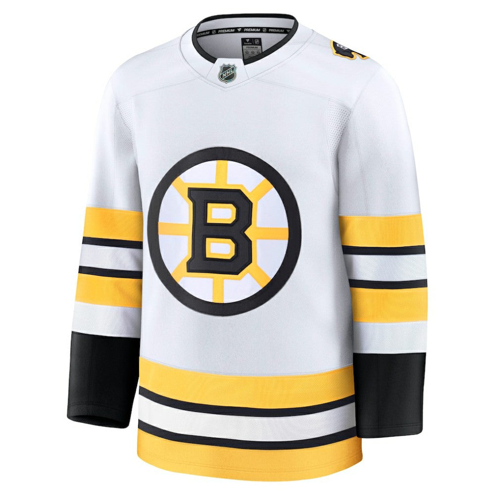 Boston Bruins Fanatics Away Premium Jersey - White | Fanatics Clearance