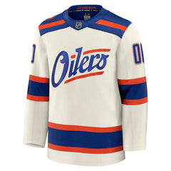 Edmonton Oilers Fanatics Alternate Premium Custom Jersey - Light Beige | Fanatics Lifestyle