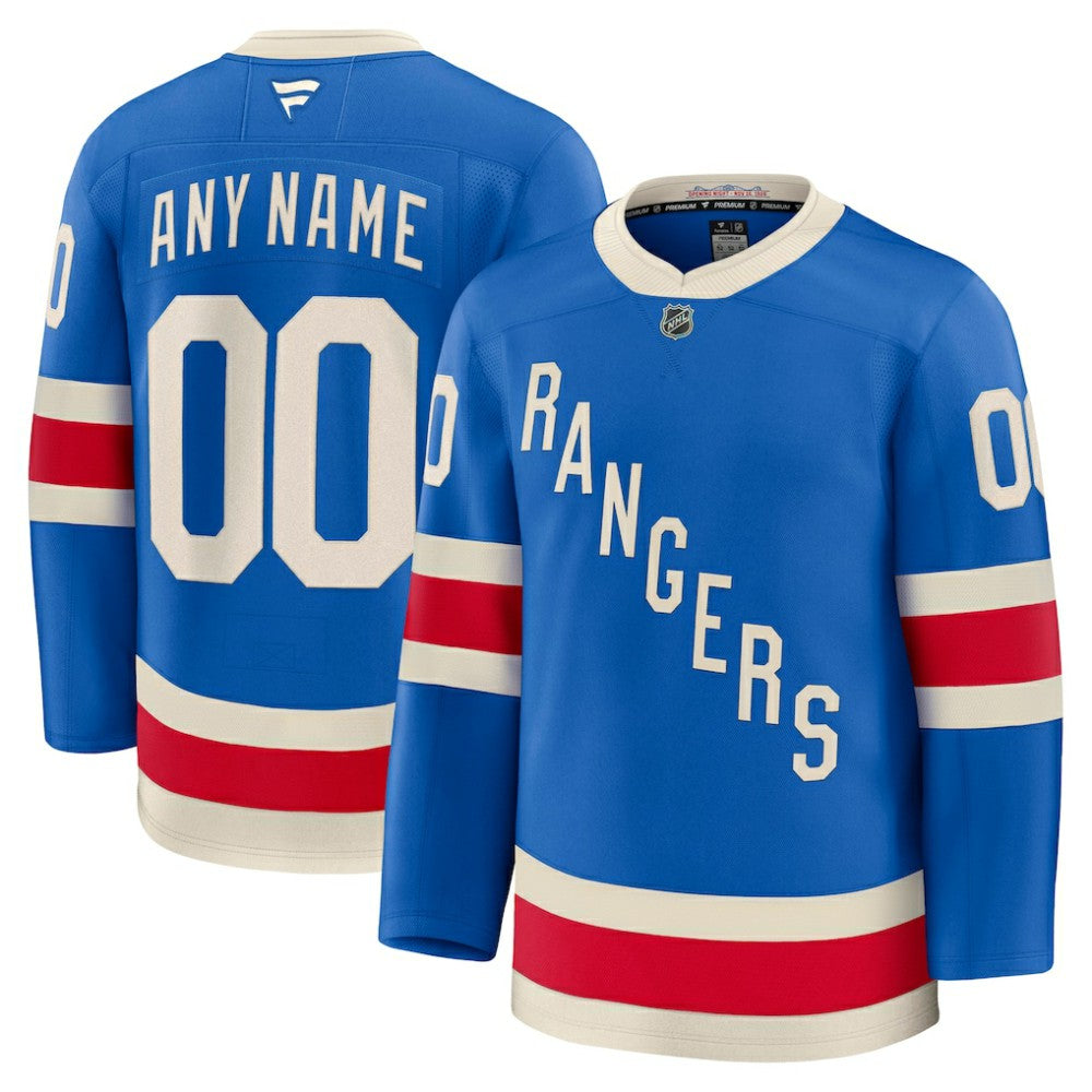 New York Rangers Fanatics Centennial Premium Custom Jersey - Blue | Fanatics Lifestyle