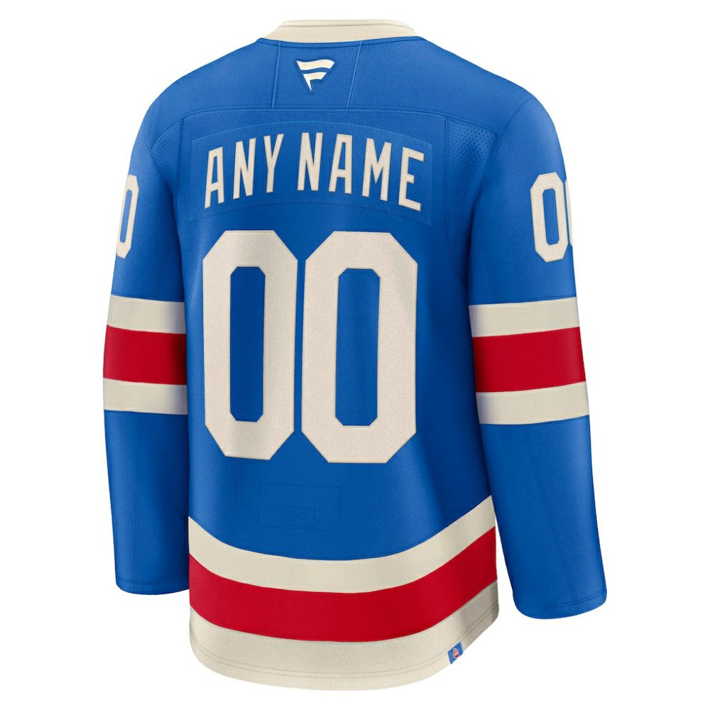 New York Rangers Fanatics Centennial Premium Custom Jersey - Blue | Fanatics Lifestyle