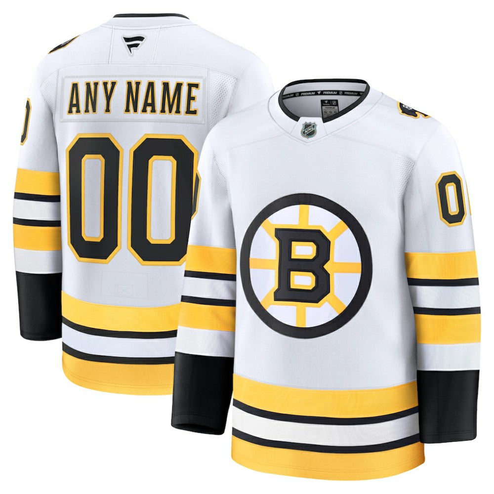 Boston Bruins Fanatics Away Premium Custom Jersey - White | Fanatics online