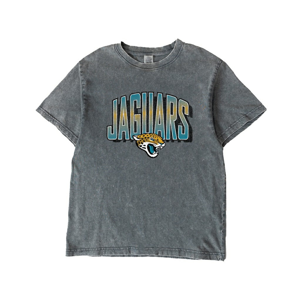 Jacksonville Jaguars Gameday Couture Women's Peak Performance Oversized Snow Wash T-Shirt - Gray - NFL
