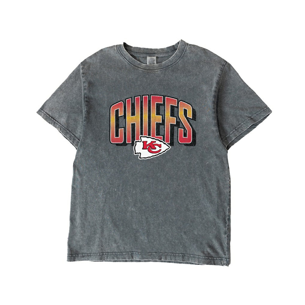Kansas City Chiefs Gameday Couture Women's Peak Performance Oversized Snow Wash T-Shirt - Gray - NFL