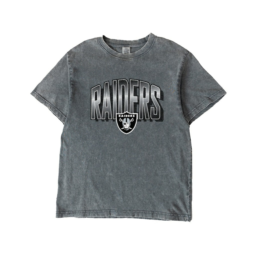 Las Vegas Raiders Gameday Couture Women's Peak Performance Oversized Snow Wash T-Shirt - Gray - NFL