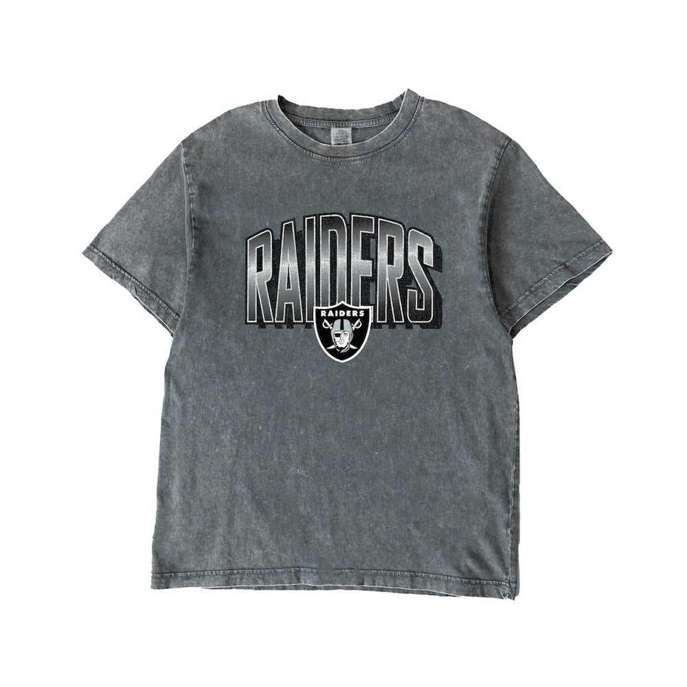 Las Vegas Raiders Gameday Couture Women's Peak Performance Oversized Snow Wash T-Shirt - Gray - NFL