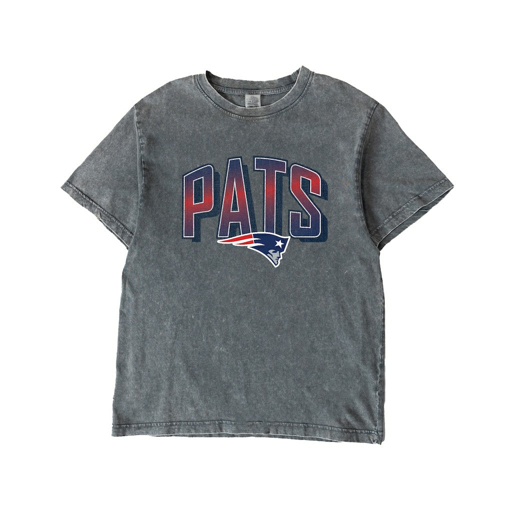 New England Patriots Gameday Couture Women's Peak Performance Oversized Snow Wash T-Shirt - Gray - NFL