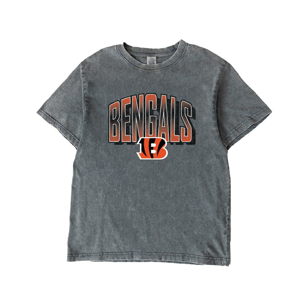 Cincinnati Bengals Gameday Couture Women's Peak Performance Oversized Snow Wash T-Shirt - Gray - NFL