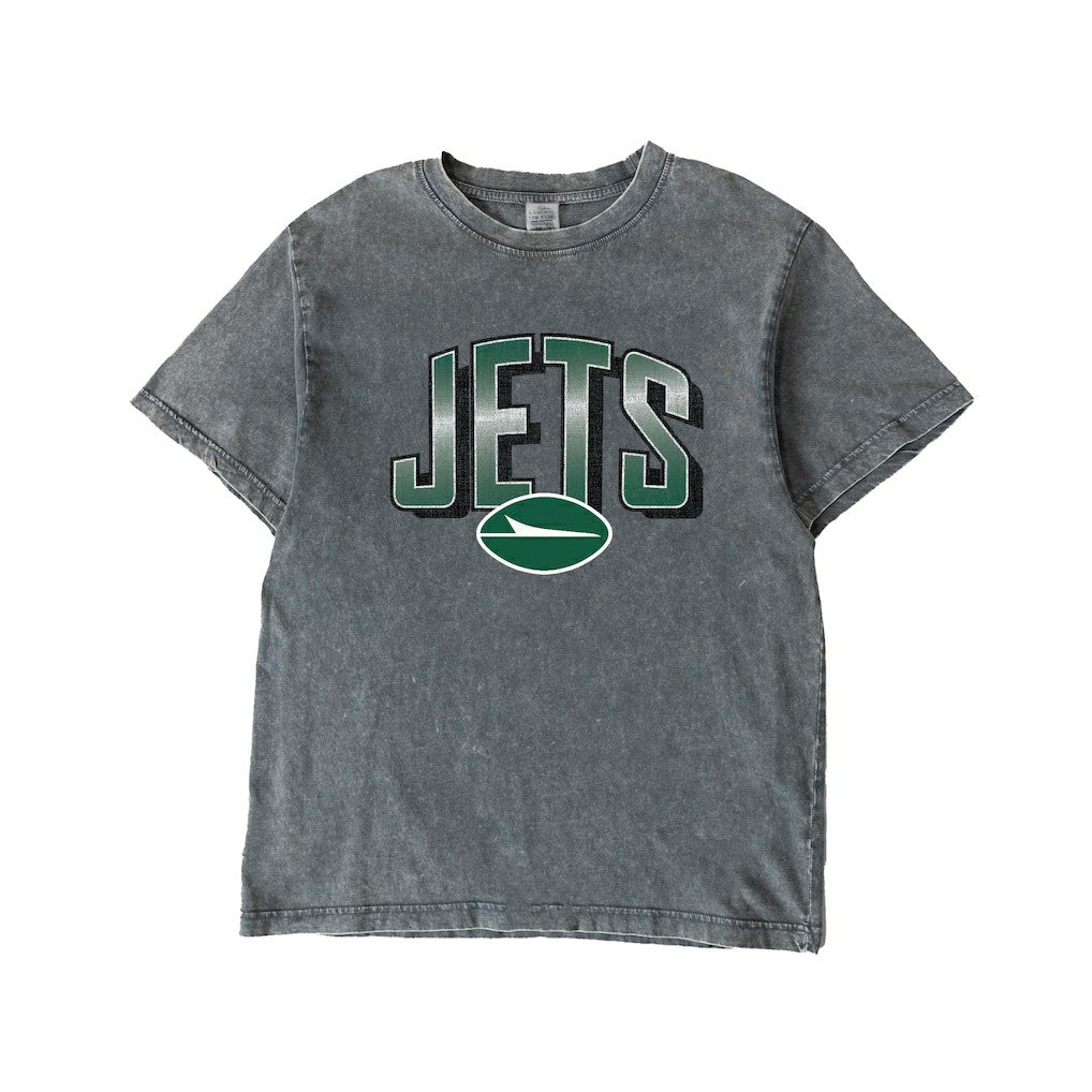 New York Jets Gameday Couture Women's Peak Performance Oversized Snow Wash T-Shirt - Gray - NFL