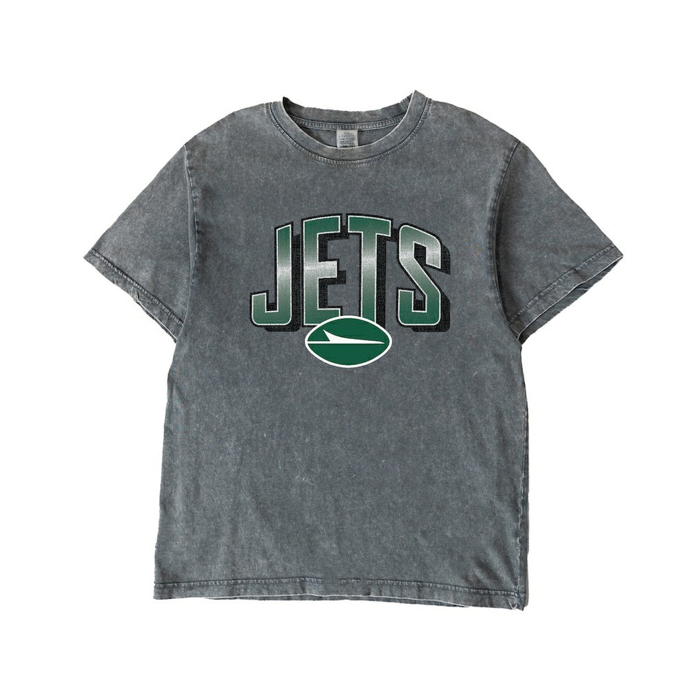 New York Jets Gameday Couture Women's Peak Performance Oversized Snow Wash T-Shirt - Gray - NFL