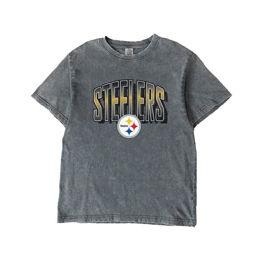 Pittsburgh Steelers Gameday Couture Women's Peak Performance Oversized Snow Wash T-Shirt - Gray - NFL