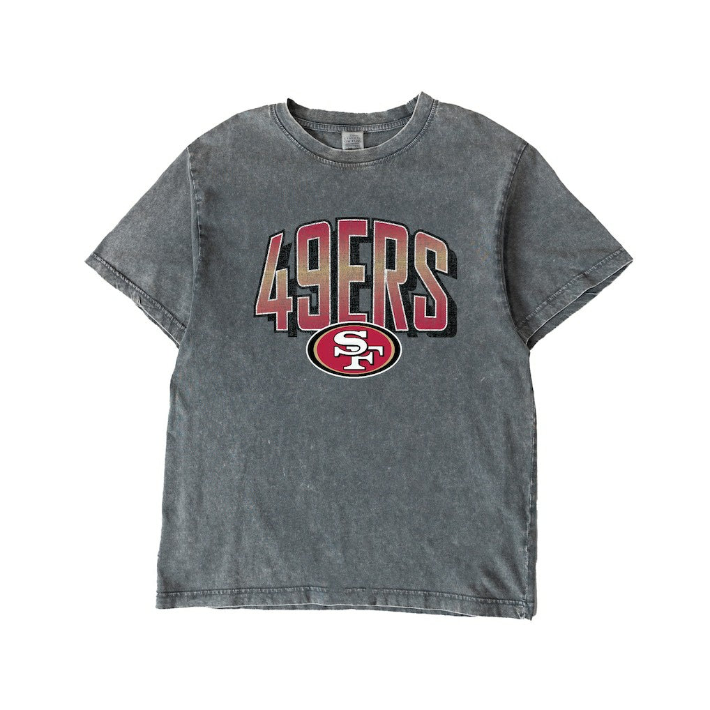 San Francisco 49ers Gameday Couture Women's Peak Performance Oversized Snow Wash T-Shirt - Gray - NFL