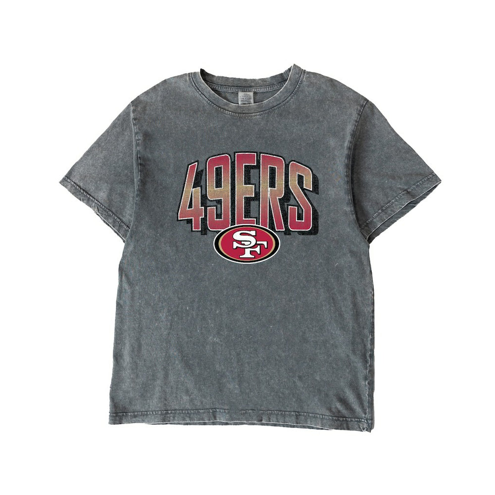San Francisco 49ers Gameday Couture Women's Peak Performance Oversized Snow Wash T-Shirt - Gray - NFL