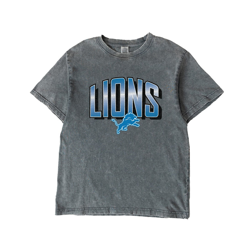 Detroit Lions Gameday Couture Women's Peak Performance Oversized Snow Wash T-Shirt - Gray - NFL