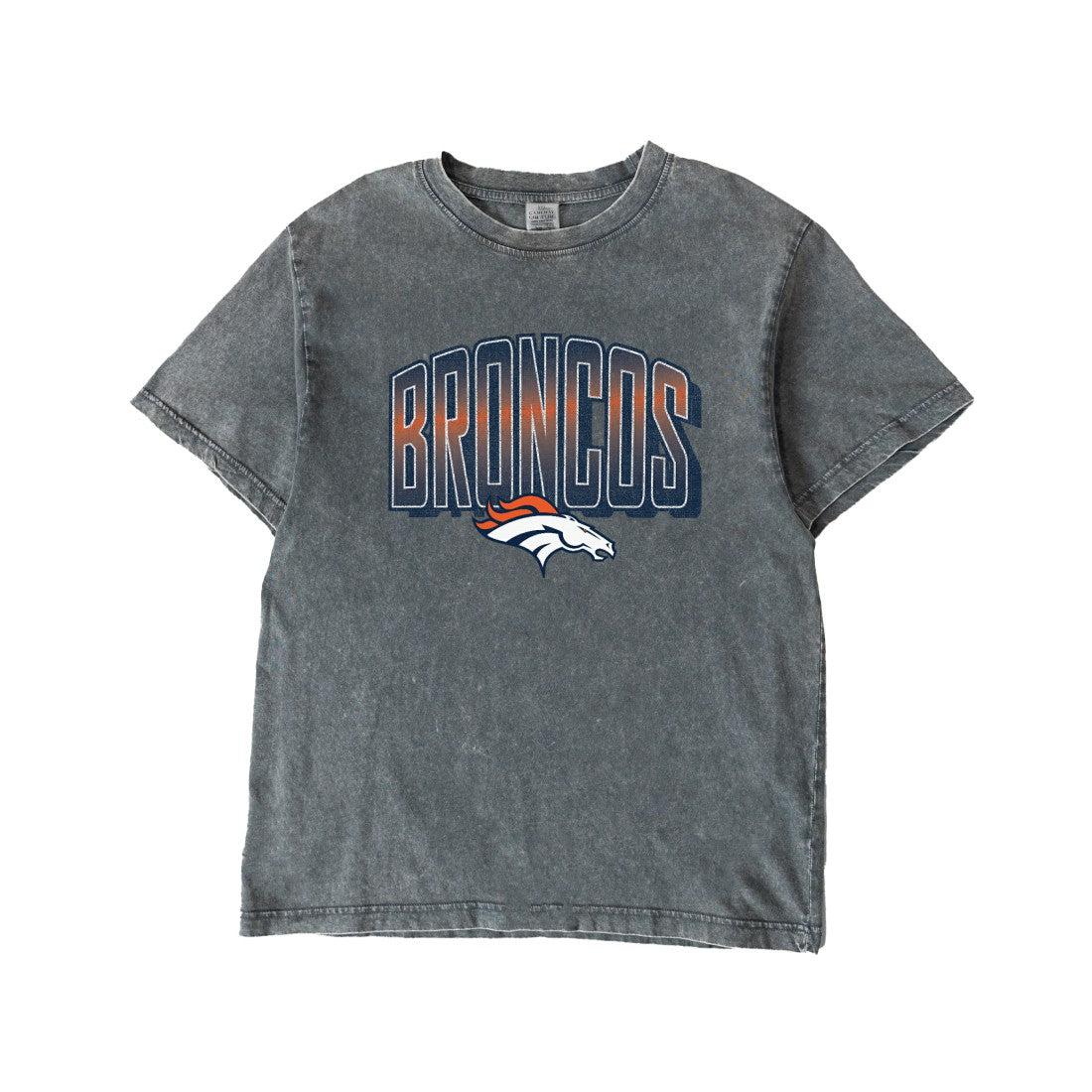 Denver Broncos Gameday Couture Women's Peak Performance Oversized Snow Wash T-Shirt - Gray - NFL
