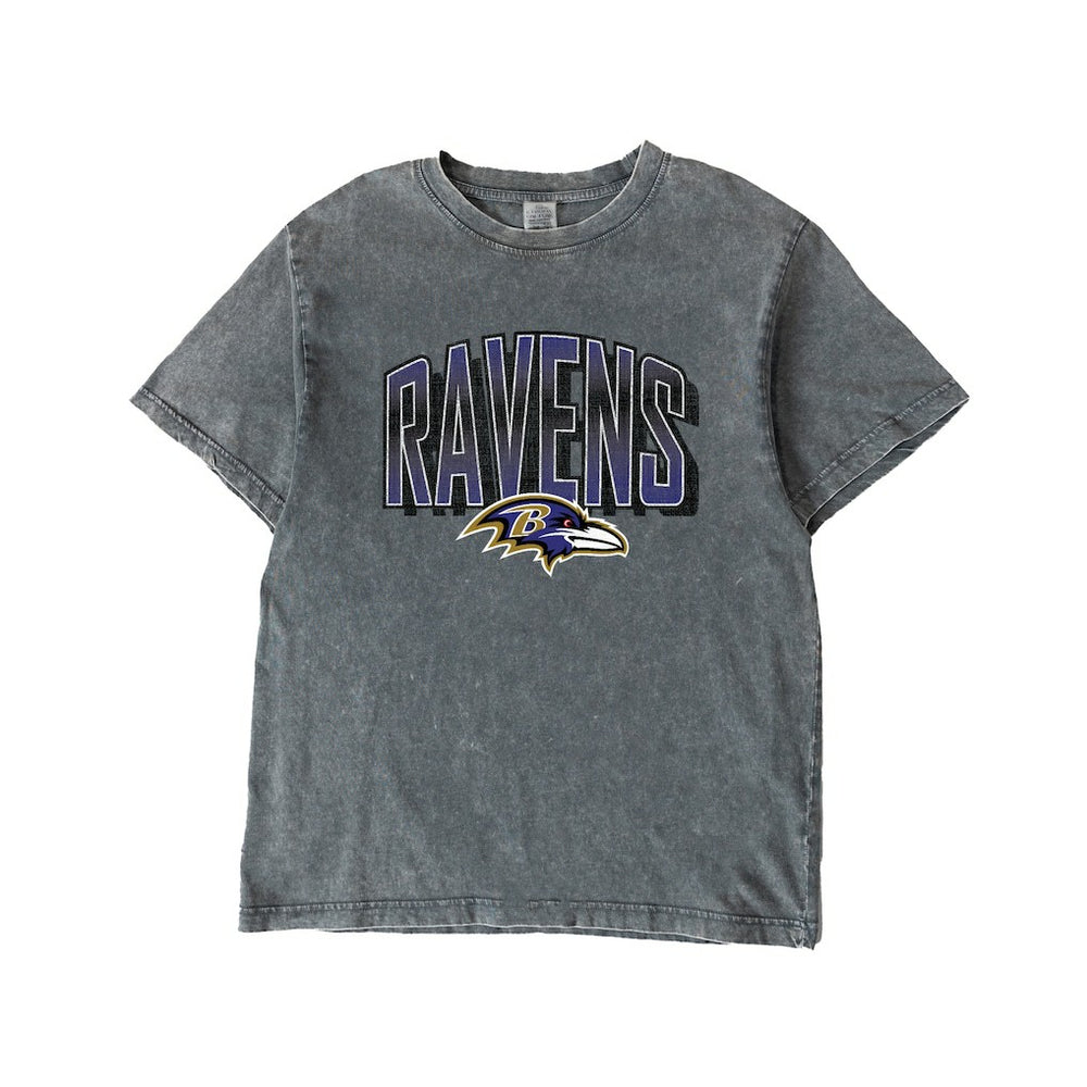 Baltimore Ravens Gameday Couture Women's Peak Performance Oversized Snow Wash T-Shirt - Gray - NFL
