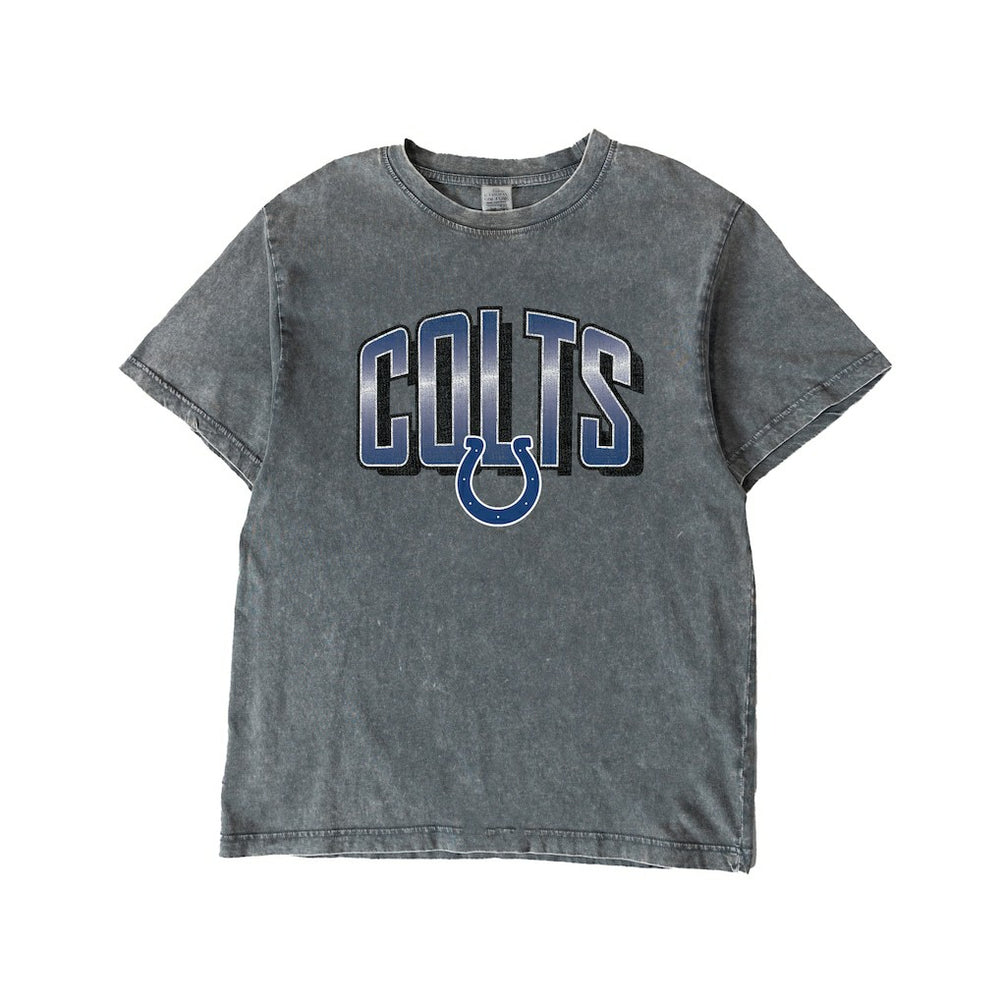 Indianapolis Colts Gameday Couture Women's Peak Performance Oversized Snow Wash T-Shirt - Gray - NFL