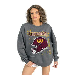 Washington Commanders Gameday Couture Women's Ready to Rumble Premium Fleece Pullover Sweatshirt - Gray - NFL