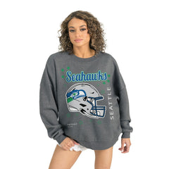 Seattle Seahawks Gameday Couture Women's Ready to Rumble Premium Fleece Pullover Sweatshirt - Gray - NFL