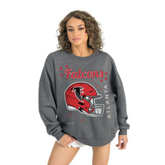 Atlanta Falcons Gameday Couture Women's Ready to Rumble Premium Fleece Pullover Sweatshirt - Gray - NFL
