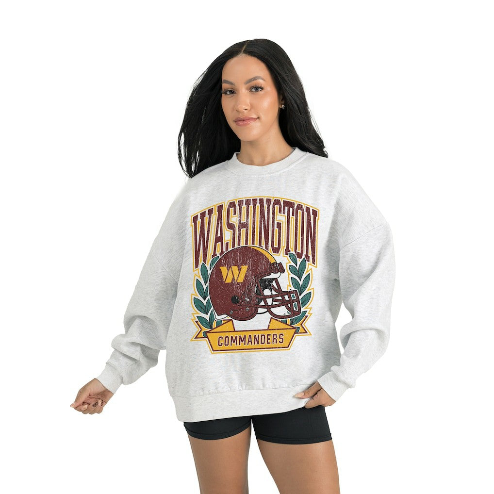 Washington Commanders Gameday Couture Women's Heritage Premium Fleece Pullover Sweatshirt - Gray - NFL