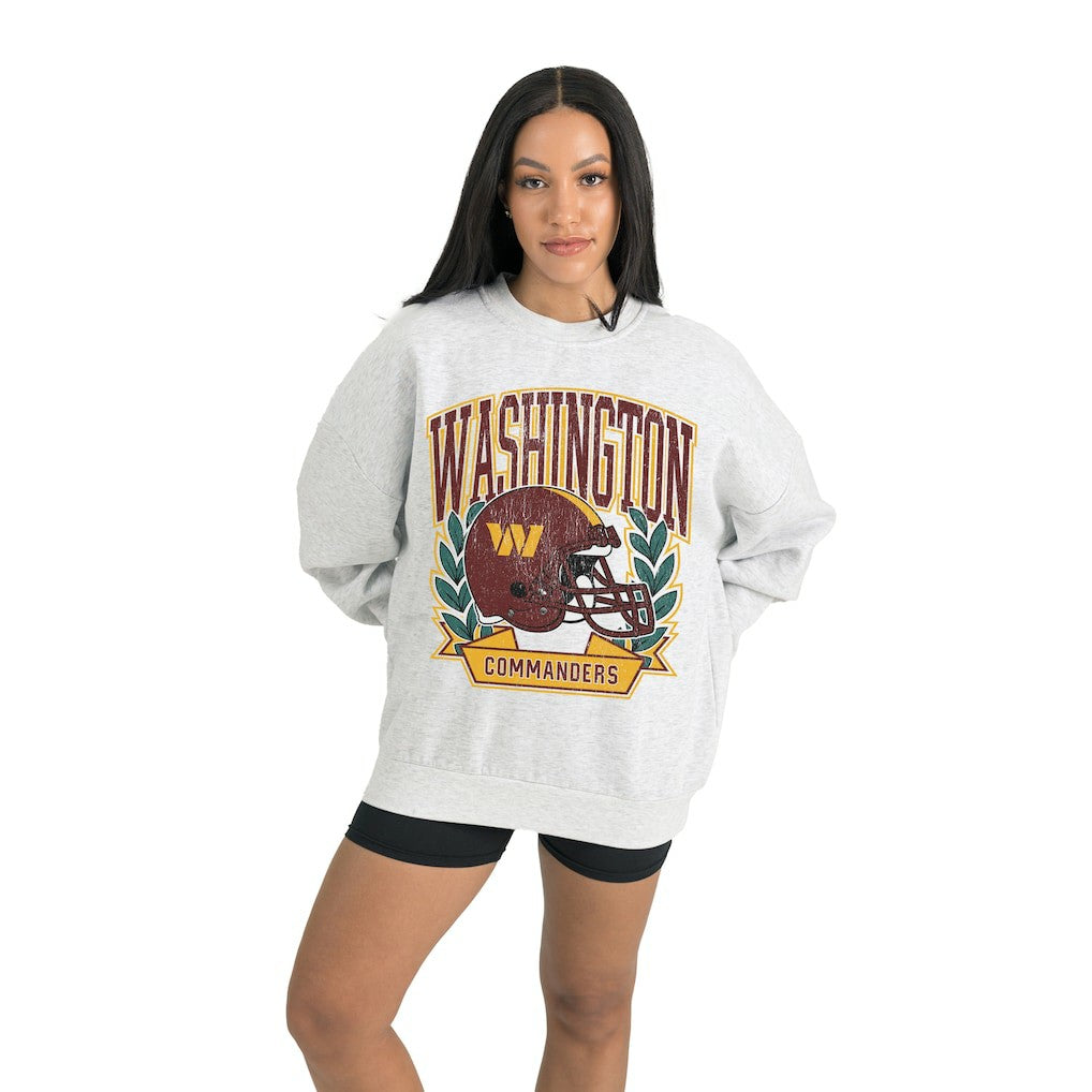 Washington Commanders Gameday Couture Women's Heritage Premium Fleece Pullover Sweatshirt - Gray - NFL